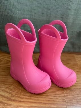BearPaw Kids Pink Pull-On Rain Boots